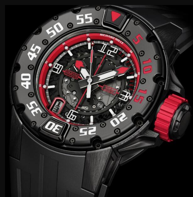 Review Replica Richard Mille RM 028 Diver Americas Black Titanium Watch